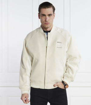 Tommy Jeans Ocieplana kurtka bomber | Loose fit | z dodatkiem wełny