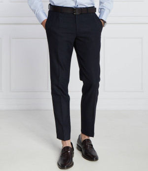 Oscar Jacobson Wełniane spodnie Denz | Slim Fit