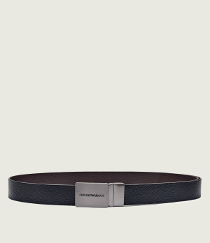 Emporio Armani Skórzany dwustronny pasek