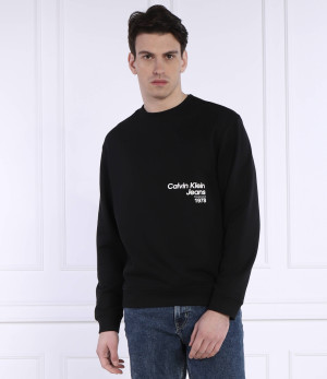 Calvin Klein Jeans Bluza DIFFUSED LOGO CREW NECK | Loose fit