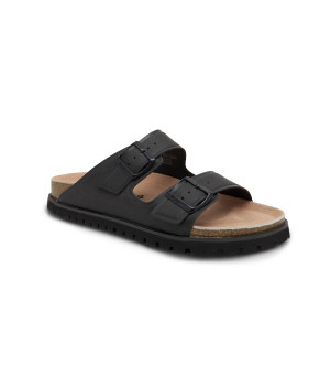 Pepe Jeans London Klapki URBAN SANDAL BASIC EMBOED | z dodatkiem skóry