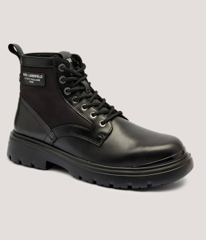 Karl Lagerfeld Skórzane buty wysokie MASON