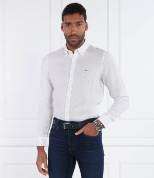 Tommy Hilfiger Lniana koszula FIL COUPE SF | Slim Fit