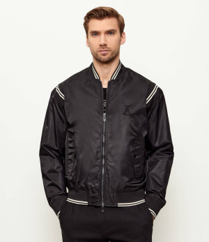 Armani Exchange Satynowa kurtka bomber | Regular Fit