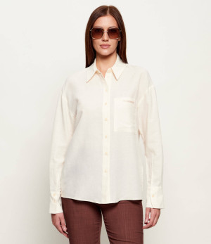 Patrizia Pepe Koszula | Loose fit | z dodatkiem lnu