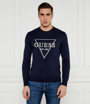 GUESS Sweter FABIAN | Regular Fit | z dodatkiem kaszmiru