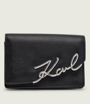 Karl Lagerfeld Skórzane etui na karty k/signature