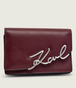 Karl Lagerfeld Skórzane etui na karty k/signature
