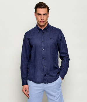 BOSS BLACK Lniana koszula H-LIAM-BD-E-C1-261 | Regular Fit