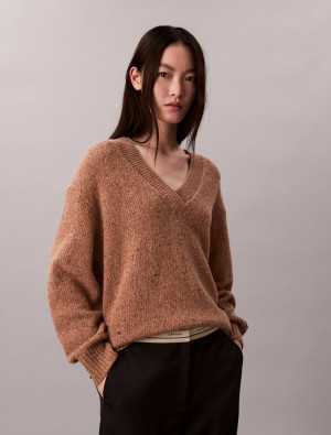 Calvin Klein Jeans Wełniany sweter | Relaxed fit