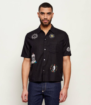 AllSaints Koszula KARLTON | Relaxed fit | z dodatkiem lnu