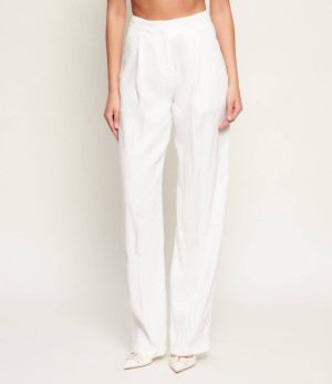 Elisabetta Franchi Lniane spodnie | Straight fit