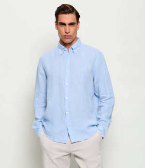 BOSS BLACK Lniana koszula H-LIAM-BD-E-C1-261 | Regular Fit