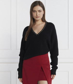 Patrizia Pepe Wełniany sweter | Loose fit