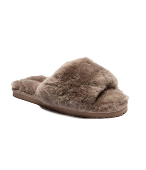 MOU Wełniane obuwie domowe Sheepskin Fur Slide Slipper