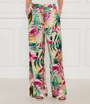 GUESS Satynowe spodnie INES | flare fit
