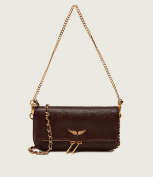 Zadig&Voltaire Skórzana kopertówka Rock Nano