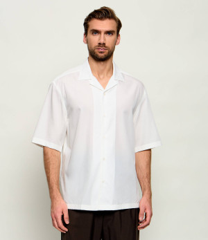 BOSS BLACK Koszula H-CESAR-CAMP-SH_DB| BOSS X BECKHAM | Relaxed fit | z dodatkiem jedwabiu