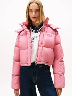 Tommy Jeans Puchowa kurtka ALASKA GRID | Cropped Fit