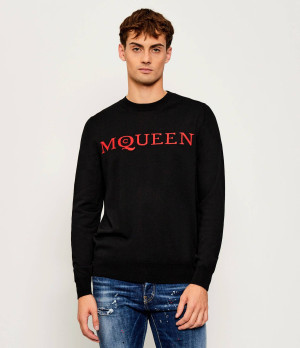 Alexander McQueen Wełniany sweter | Regular Fit