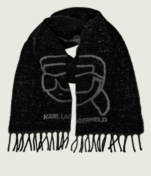 Karl Lagerfeld Wełniany szal Ikon