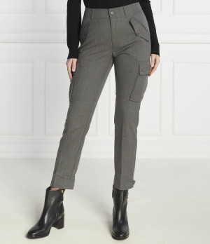 LAUREN RALPH LAUREN Wełniane spodnie cargo | Skinny fit