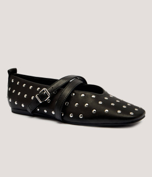 Tommy Jeans Skórzane baleriny Mary Jane