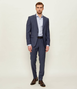 BOSS BLACK Wełniany garnitur H-Huge-2Pcs-253 | Slim Fit