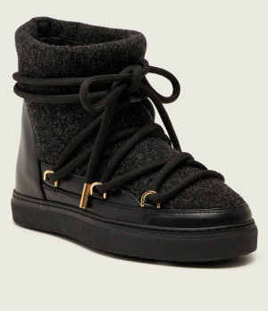 INUIKII Śniegowce FELT WEDGE | skóra
