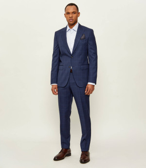 BOSS BLACK Wełniany garnitur H-Huge-2Pcs-Peak-253 | Slim Fit