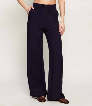 Marc Cain Spodnie | Loose fit | z dodatkiem lnu