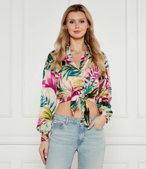 GUESS Satynowa Koszula JUN | Cropped Fit