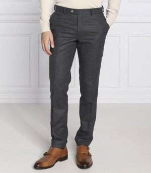 Oscar Jacobson Wełniane spodnie Denz Turn Up | Regular Fit