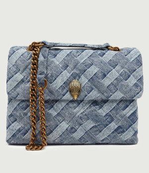 Kurt Geiger Jeansowa torebka na ramię LARGE KENSINGTON SOFT | denim