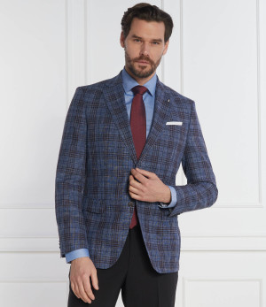 BOSS BLACK Wełniana marynarka H-Hutson-233 | Slim Fit | z dodatkiem lnu
