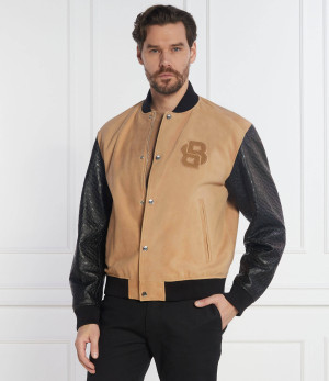 BOSS BLACK Skórzana kurtka bomber Moniro | Regular Fit