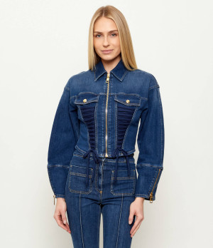 Elisabetta Franchi Kurtka jeansowa | Slim Fit