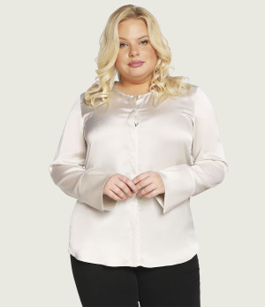 Persona by Marina Rinaldi Satynowa bluzka FASCIA plus size | Regular Fit