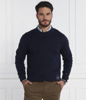 Tommy Hilfiger Sweter MONOTYPE GS TIPPED | Regular Fit | z dodatkiem jedwabiu