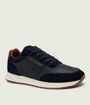 Tommy Hilfiger Skórzane sneakersy | zamsz
