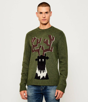 EA7 Sweter | Regular Fit | z dodatkiem wełny i kaszmiru
