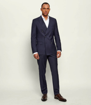 BOSS BLACK Wełniany garnitur H-Huge-2pcs-DB-254 | Slim Fit