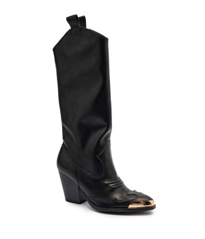 Versace Jeans Couture Skórzane kozaki na słupku Fondo Camperos