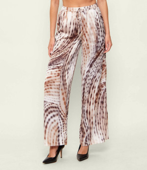 GUESS Satynowe spodnie INES | flare fit