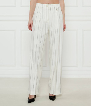 Joop! Spodnie Paris-X | flare fit | z dodatkiem lnu