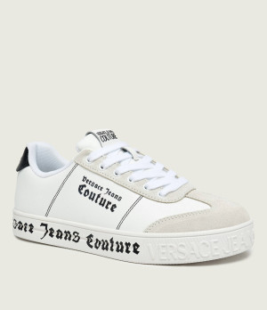 Versace Jeans Couture Skórzane sneakersy FONDO COURT 88 DIS. SK6 | zamsz