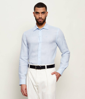Emporio Armani Lniana koszula | Regular Fit