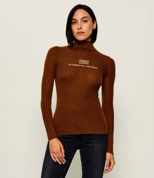 Elisabetta Franchi Wełniany golf | Slim Fit
