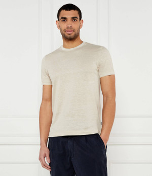 BOSS BLACK T-shirt H-Thompson 28 | Regular Fit | z dodatkiem lnu
