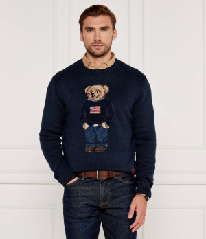 POLO RALPH LAUREN Sweter | Regular Fit | z dodatkiem lnu